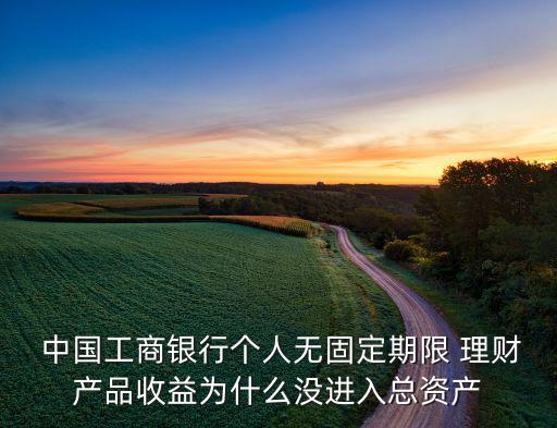  中國(guó)工商銀行個(gè)人無(wú)固定期限 理財(cái)產(chǎn)品收益為什么沒(méi)進(jìn)入總資產(chǎn)