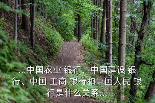 ...中國(guó)農(nóng)業(yè) 銀行、中國(guó)建設(shè) 銀行、中國(guó) 工商 銀行和中國(guó)人民 銀行是什么關(guān)系...