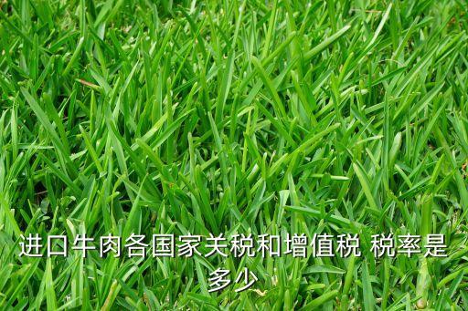 進(jìn)口牛肉各國家關(guān)稅和增值稅 稅率是多少