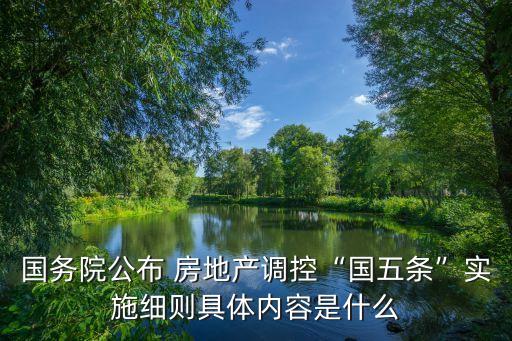 國(guó)務(wù)院公布 房地產(chǎn)調(diào)控“國(guó)五條”實(shí)施細(xì)則具體內(nèi)容是什么