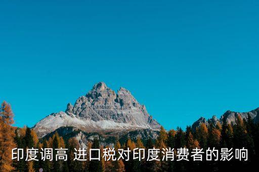 印度調(diào)高 進(jìn)口稅對印度消費(fèi)者的影響