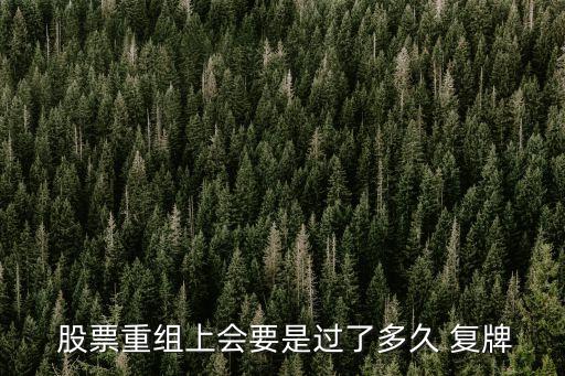  股票重組上會要是過了多久 復牌