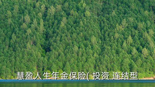 慧盈人生年金保險( 投資 連結(jié)型