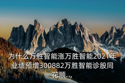 為什么萬勝智能漲萬勝智能2021年業(yè)績(jī)預(yù)增300882萬勝智能診股同花順...