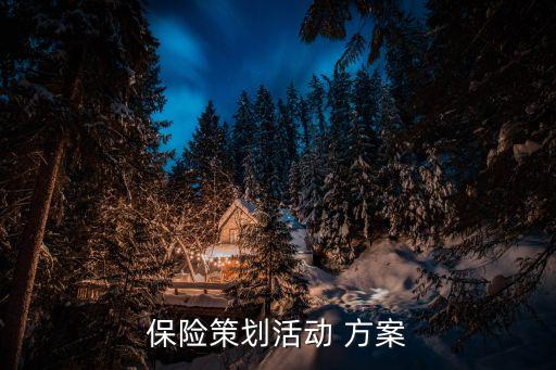 保險(xiǎn)策劃活動 方案