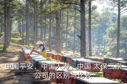 中國平安、中國人壽、中國 太保三家公司的區(qū)別與比較