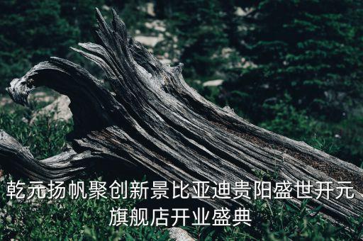 乾元揚(yáng)帆聚創(chuàng)新景比亞迪貴陽盛世開元旗艦店開業(yè)盛典