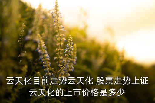 云天化目前走勢云天化 股票走勢上證云天化的上市價(jià)格是多少