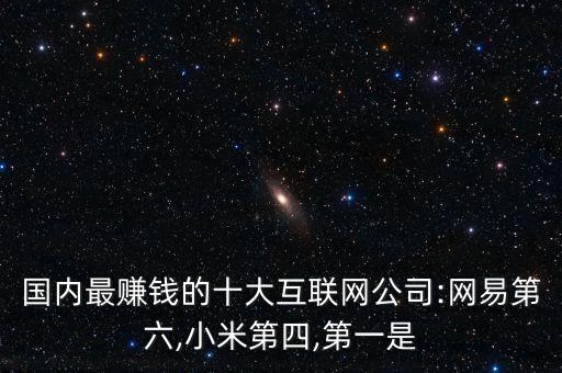 國(guó)內(nèi)最賺錢(qián)的十大互聯(lián)網(wǎng)公司:網(wǎng)易第六,小米第四,第一是