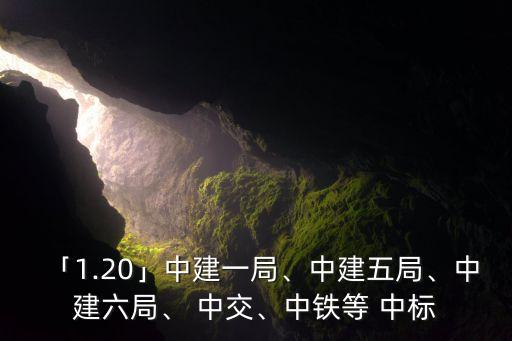 「1.20」中建一局、中建五局、中建六局、 中交、中鐵等 中標(biāo)