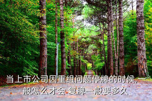 當上市公司因重組問題停牌的時候,一般怎么才會 復牌一般要多久