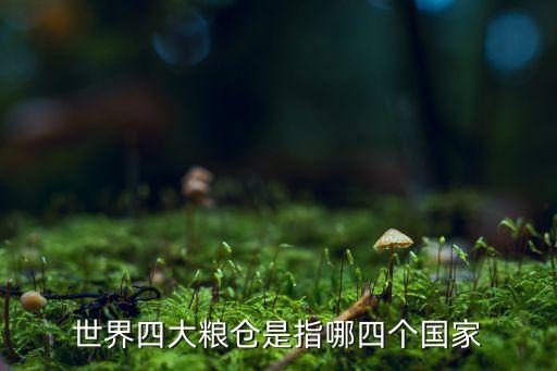 世界四大糧倉是指哪四個國家
