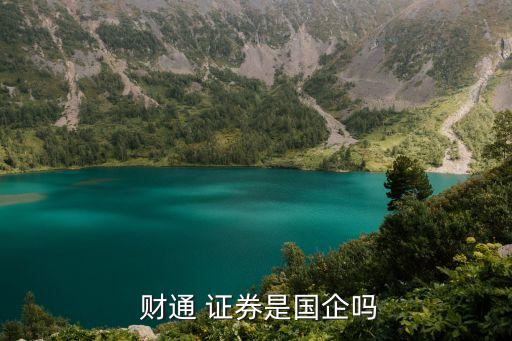  財(cái)通 證券是國企嗎