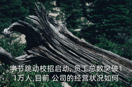 字節(jié)跳動(dòng)校招啟動(dòng), 員工總數(shù)突破11萬人,目前 公司的經(jīng)營狀況如何