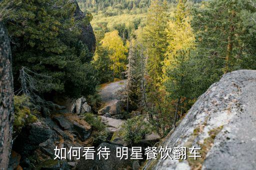 如何看待 明星餐飲翻車(chē)