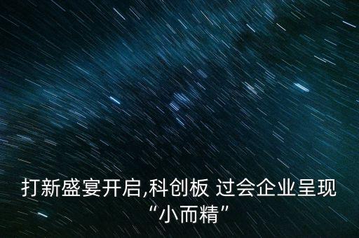 打新盛宴開啟,科創(chuàng)板 過會企業(yè)呈現(xiàn)“小而精”