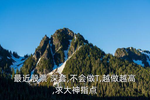 最近股票 深套,不會做T,越做越高,求大神指點(diǎn)