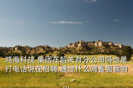 鴻?？萍?集團在韶關有分公司嗎也是打電話說在招聘,通過什么網(wǎng)看到我的...