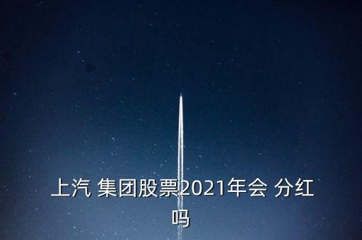  上汽 集團(tuán)股票2021年會(huì) 分紅嗎