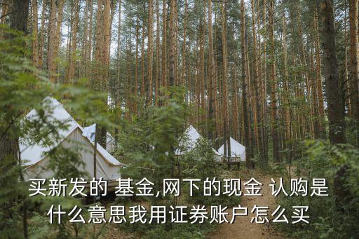 買新發(fā)的 基金,網(wǎng)下的現(xiàn)金 認(rèn)購是什么意思我用證券賬戶怎么買