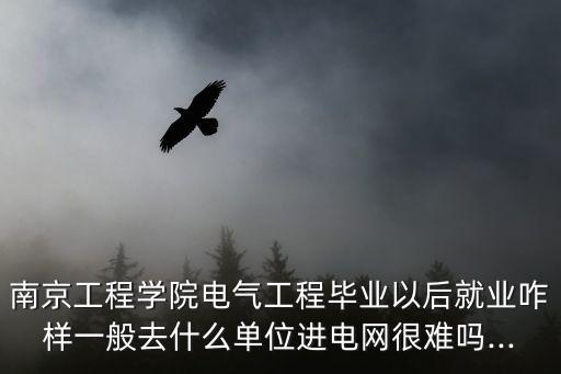 南京工程學院電氣工程畢業(yè)以后就業(yè)咋樣一般去什么單位進電網很難嗎...