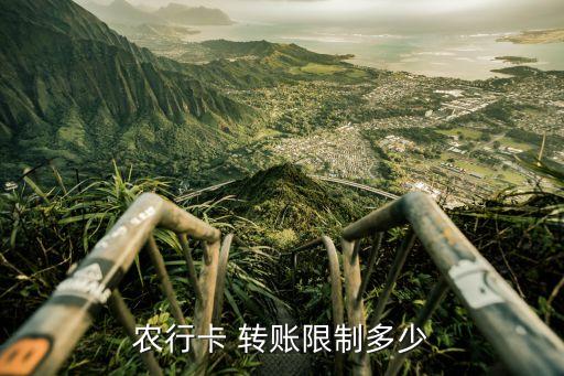 農(nóng)行卡 轉賬限制多少
