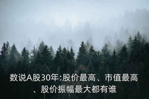 數(shù)說A股30年:股價最高、市值最高、股價振幅最大都有誰