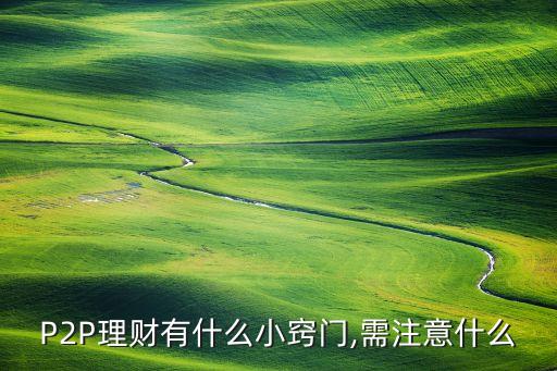 P2P理財(cái)有什么小竅門(mén),需注意什么