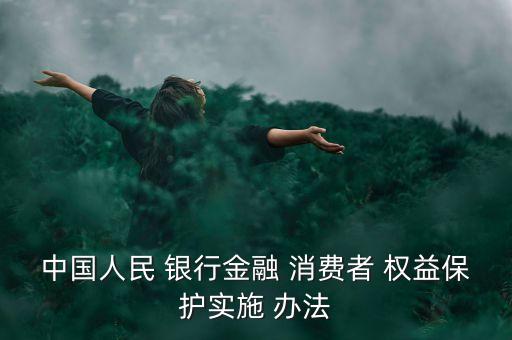 中國人民 銀行金融 消費者 權(quán)益保護實施 辦法