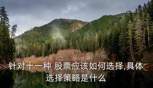 針對十一種 股票應該如何選擇,具體選擇策略是什么
