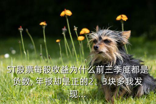 ST股票每股收益為什么前三季度都是負(fù)數(shù), 年報(bào)卻是正的2、3塊多我發(fā)現(xiàn)...