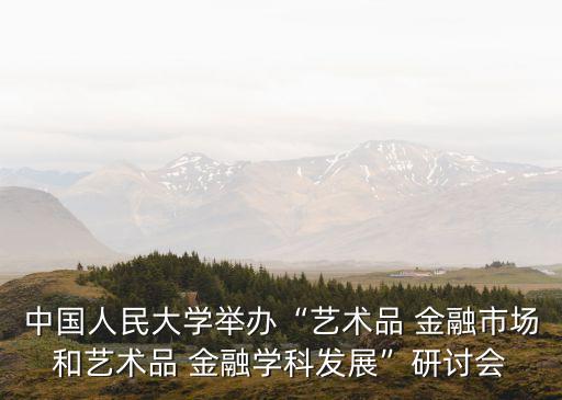 中國人民大學舉辦“藝術(shù)品 金融市場和藝術(shù)品 金融學科發(fā)展”研討會