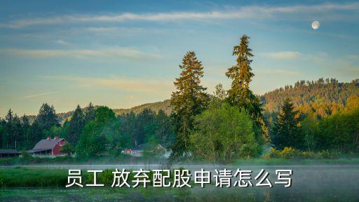 員工 放棄配股申請(qǐng)?jiān)趺磳?xiě)
