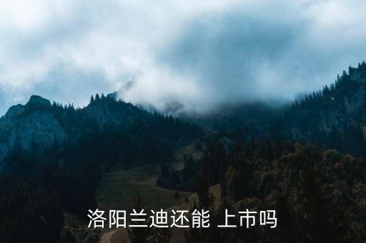 洛陽(yáng)蘭迪還能 上市嗎
