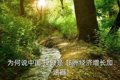 為何說(shuō)中國(guó) 投資是 非洲經(jīng)濟(jì)增長(zhǎng)加速器