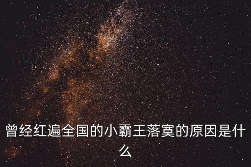 曾經(jīng)紅遍全國(guó)的小霸王落寞的原因是什么
