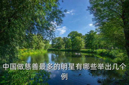 中國(guó)做慈善最多的明星有哪些舉出幾個(gè)例