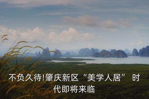 不負(fù)久待!肇慶新區(qū)“美學(xué)人居” 時代即將來臨