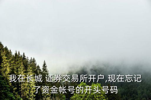 我在長城 證券交易所開戶,現(xiàn)在忘記了資金帳號(hào)的開頭號(hào)碼