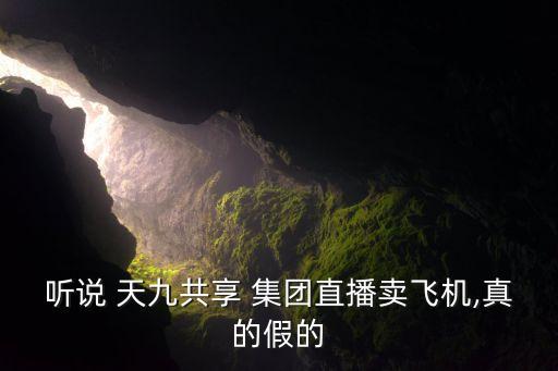 聽說 天九共享 集團(tuán)直播賣飛機,真的假的