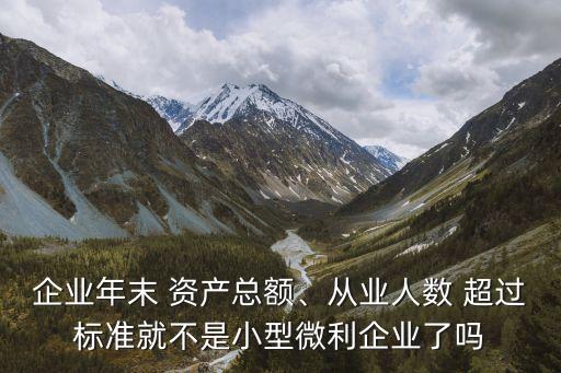 企業(yè)年末 資產(chǎn)總額、從業(yè)人數(shù) 超過標(biāo)準(zhǔn)就不是小型微利企業(yè)了嗎