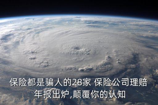 保險(xiǎn)都是騙人的28家 保險(xiǎn)公司理賠 年報(bào)出爐,顛覆你的認(rèn)知