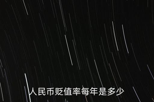 人民幣貶值率每年是多少