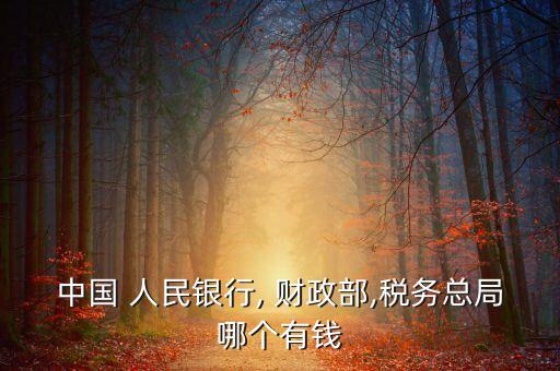中國 人民銀行, 財(cái)政部,稅務(wù)總局哪個(gè)有錢