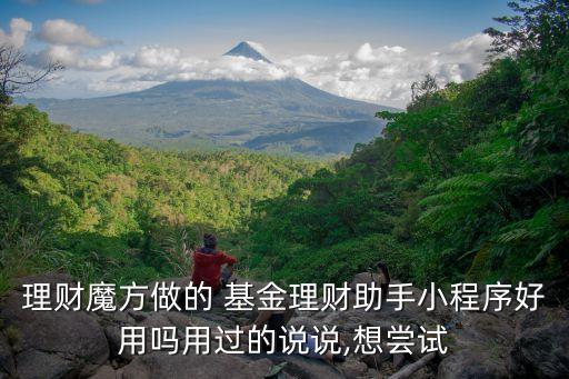 理財(cái)魔方做的 基金理財(cái)助手小程序好用嗎用過的說說,想嘗試