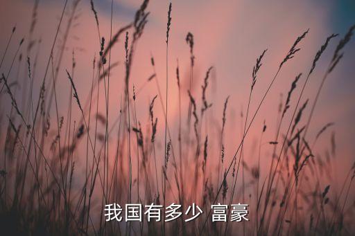 中國百萬富豪數量,中國富豪數量世界第一
