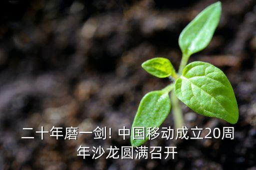 二十年磨一劍! 中國移動(dòng)成立20周年沙龍圓滿召開