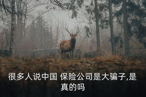 很多人說中國 保險(xiǎn)公司是大騙子,是真的嗎