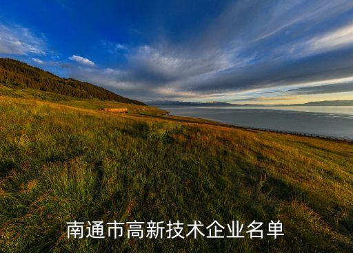 南通市高新技術(shù)企業(yè)名單