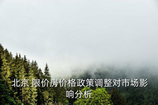 北京 限價房價格政策調(diào)整對市場影響分析